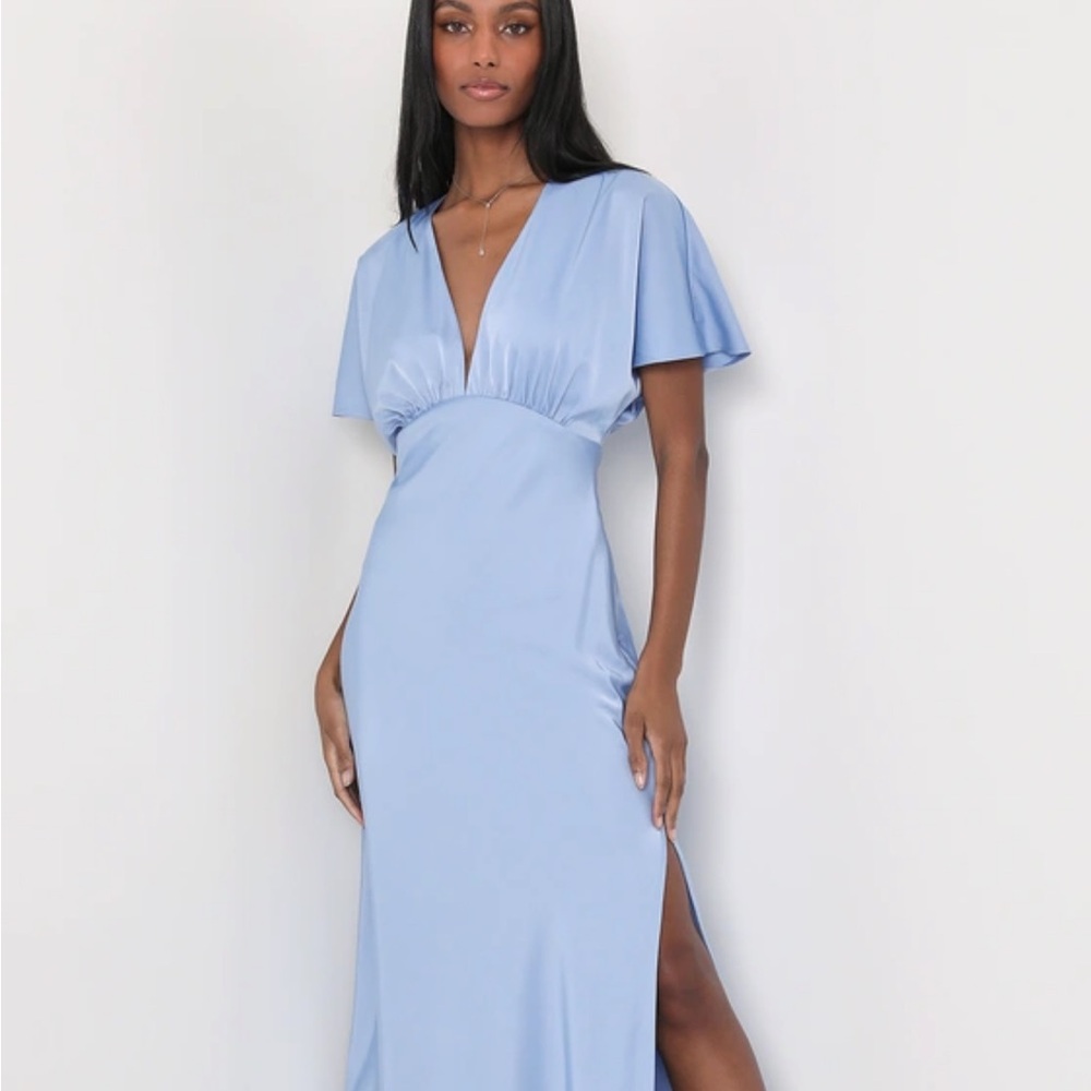 Lulu's Light Blue Maxi Dress